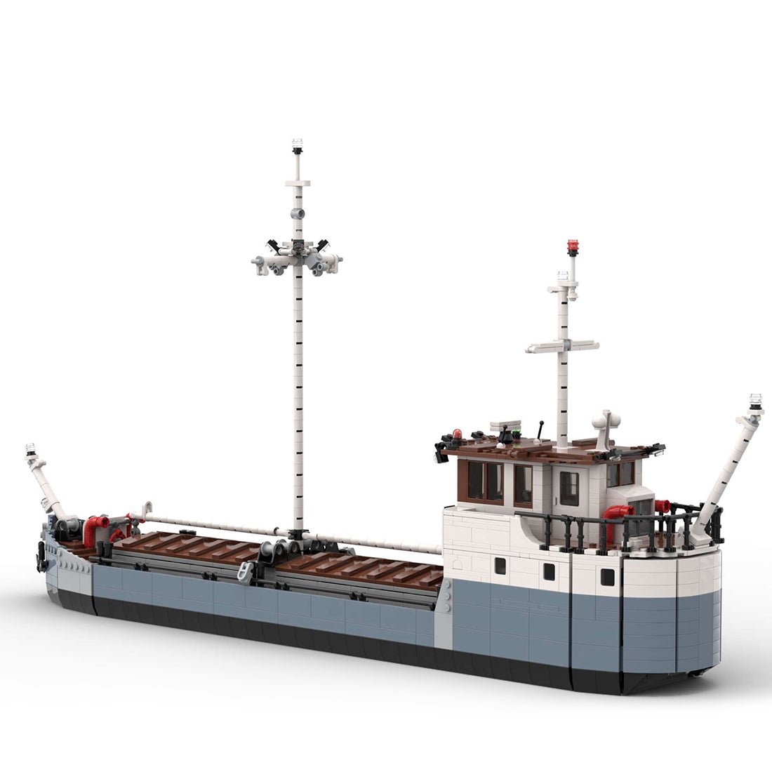 MOC - 87964 2 Bay Cargo Boat Klemmbausteine - LesDiyLesDiy