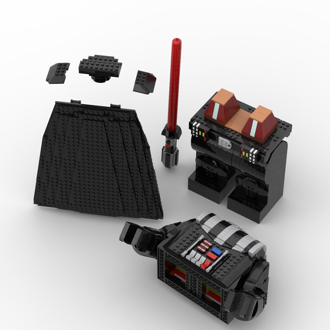 MOC - 88104 Darth Vader Klemmbausteine - LesDiyLesDiy