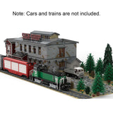 MOC - 88547 1/40 Schild Shop Train Scene Klemmbausteine - LesDiyLesDiy