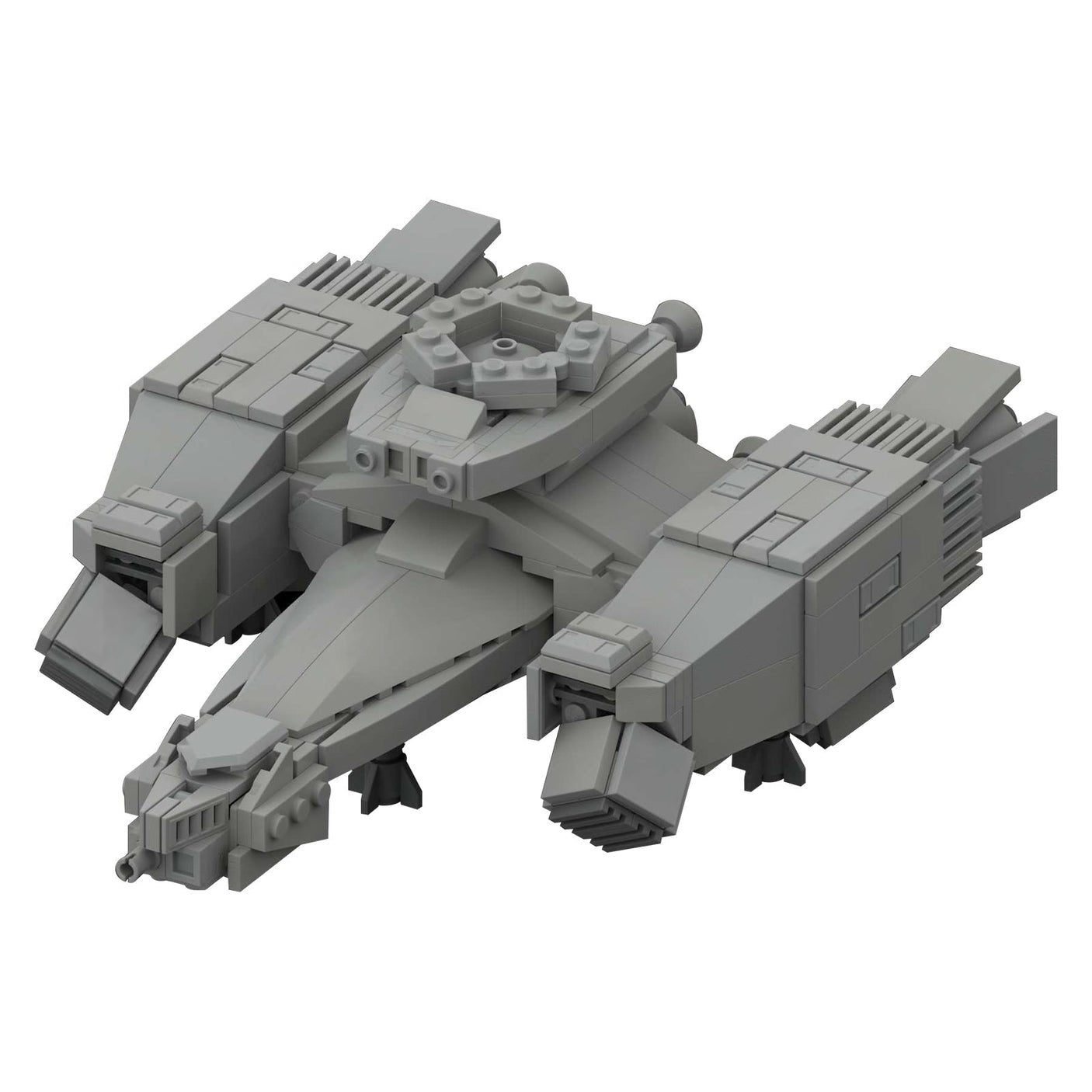 MOC - 90493 USCSS Nostromo - midi - scale Raumschiff Klemmbausteine - LesDiyLesDiy