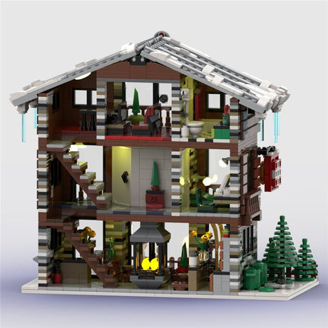 MOC - 91029 Winter Village Schweizer Restaurant und Hotel - LesDiyLesDiy