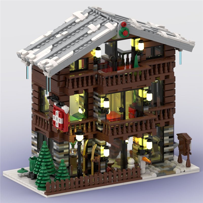 MOC - 91029 Winter Village Schweizer Restaurant und Hotel - LesDiyLesDiy