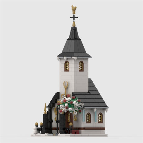 MOC - 91182 Winter Dorf Kleine Kirche - LesDiyLesDiy