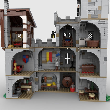 MOC - 92106 Modular Castle's Keep Klemmbausteine - LesDiyLesDiy