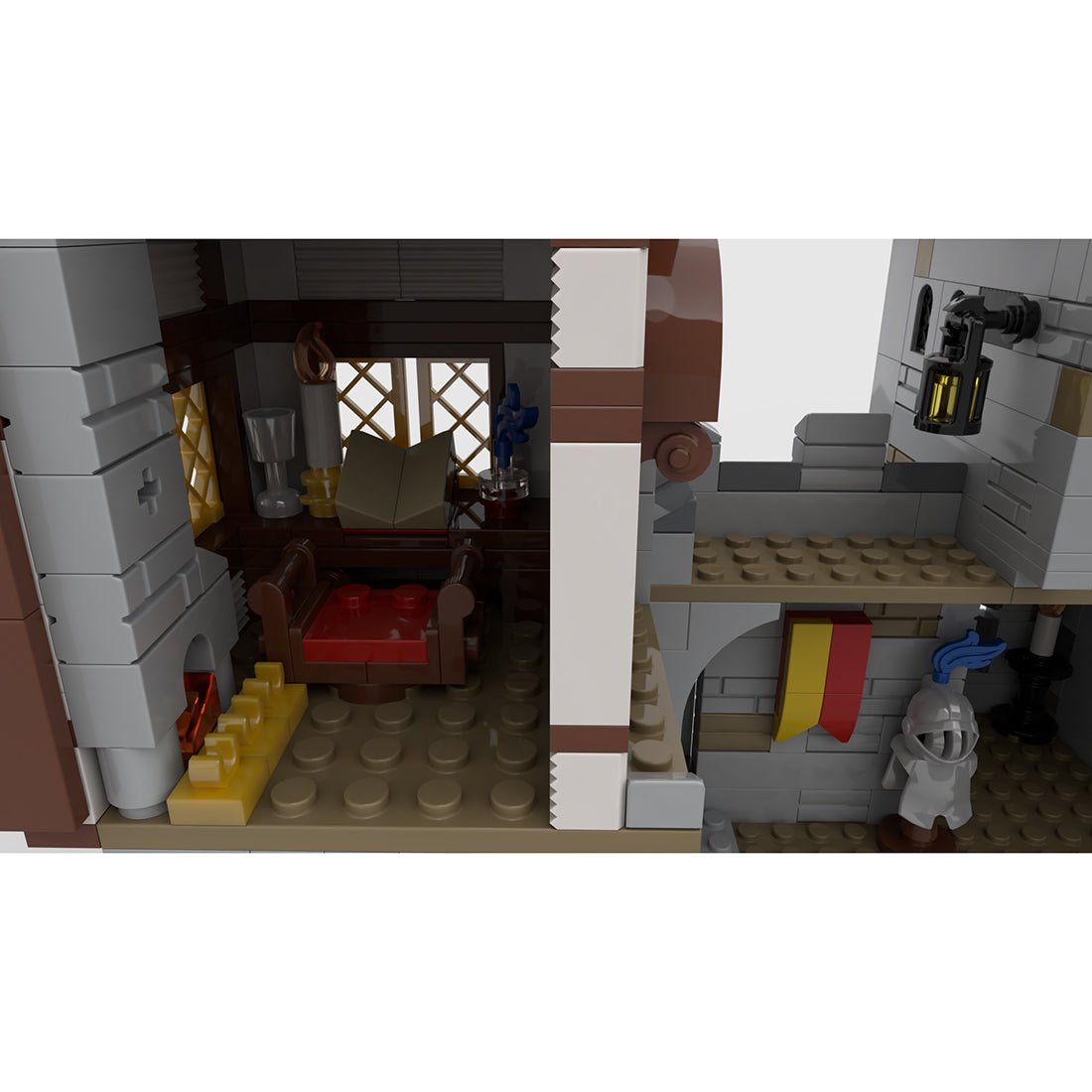 MOC - 92106 Modular Castle's Keep Klemmbausteine - LesDiyLesDiy