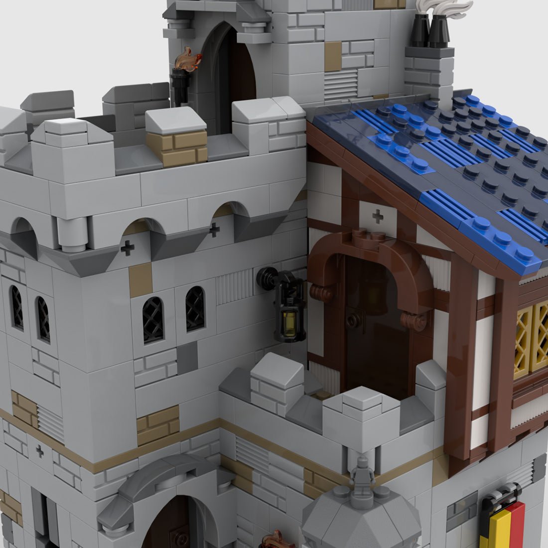 MOC - 92106 Modular Castle's Keep Klemmbausteine - LesDiyLesDiy