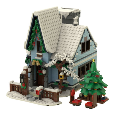 MOC - 92758 Winter Cabin Klemmbausteine - LesDiyLesDiy