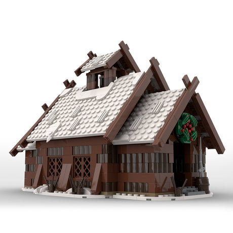 MOC - 96080 Winter Viking Mead Hall Klemmbausteine - LesDiyLesDiy