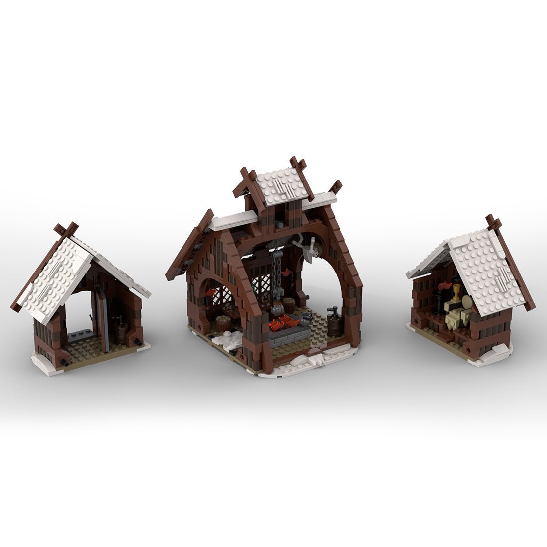 MOC - 96080 Winter Viking Mead Hall Klemmbausteine - LesDiyLesDiy