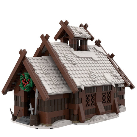 MOC - 96080 Winter Viking Mead Hall Klemmbausteine - LesDiyLesDiy