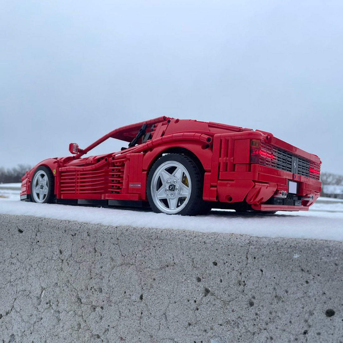 MOC - 98925 Ferrari Testarossa Klemmbausteine - LesDiyLesDiy