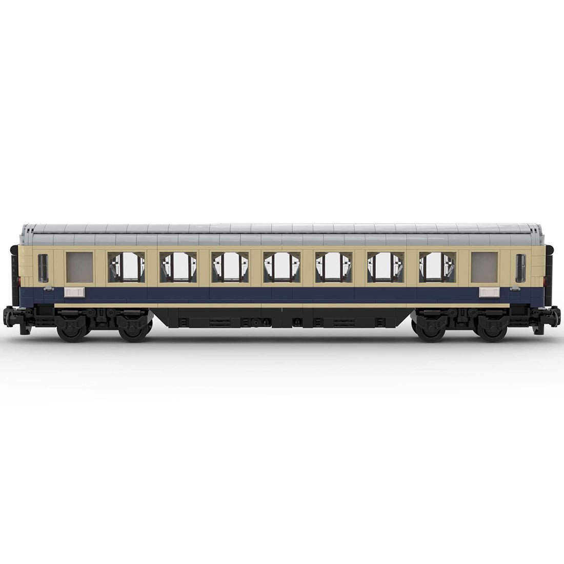 MOC - 99252 6wide Static Edition Rheinpfeil 1963 Personenwagen 1. Klasse ohne bedruckte Bauteile und Blockfiguren - LesDiyLesDiy