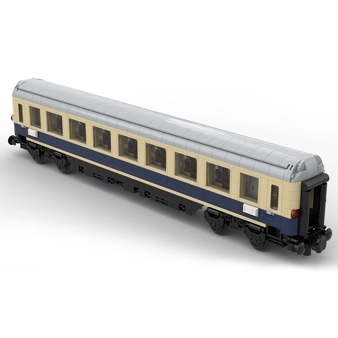 MOC - 99252 6wide Static Edition Rheinpfeil 1963 Personenwagen 1. Klasse ohne bedruckte Bauteile und Blockfiguren - LesDiyLesDiy