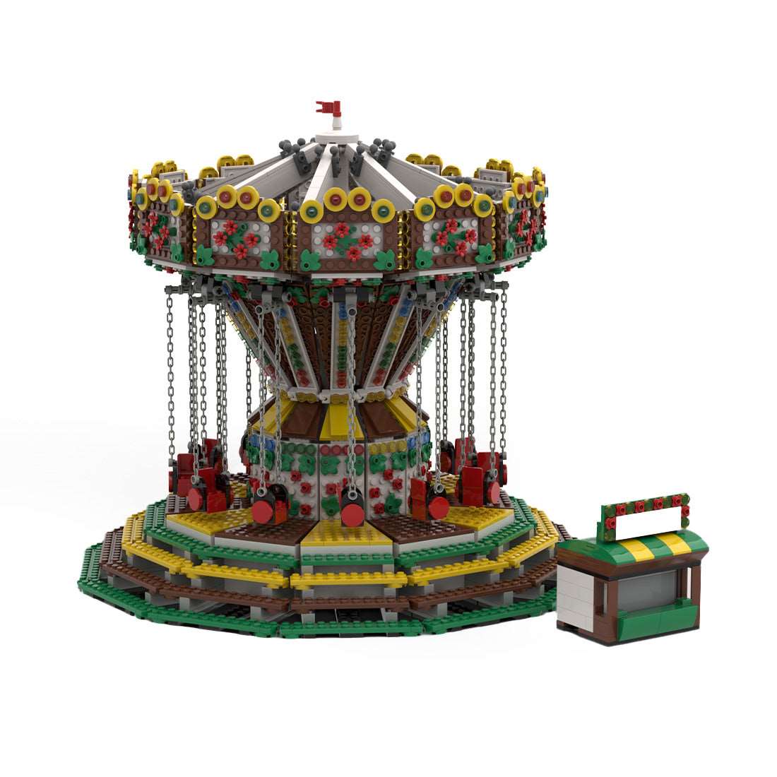 MOC Chained Carousel Klemmbausteine - LesDiyLesDiy