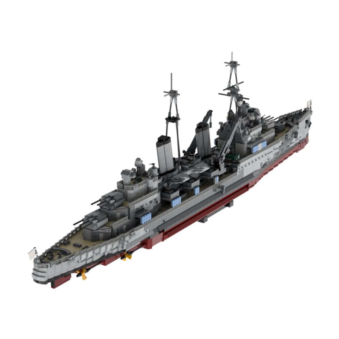 MOC Large British Navy Cruiser HMS Belfast Klemmbausteine - LesDiy - Klemmbausteine