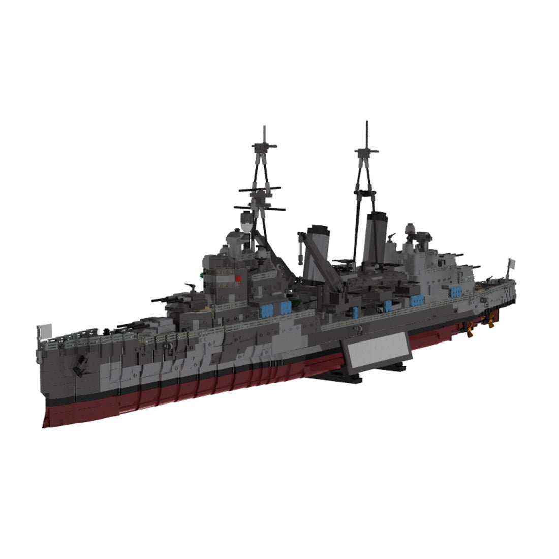 MOC Large British Navy Cruiser HMS Belfast Klemmbausteine - LesDiy - Klemmbausteine