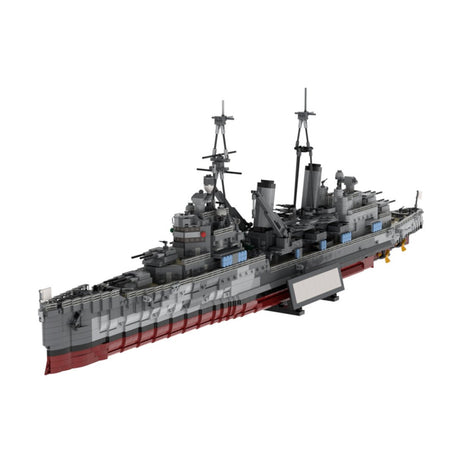 MOC Large British Navy Cruiser HMS Belfast Klemmbausteine - LesDiyLesDiy