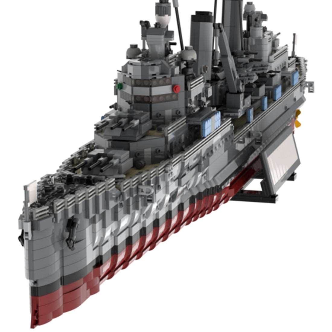 MOC Large British Navy Cruiser HMS Belfast Klemmbausteine - LesDiyLesDiy