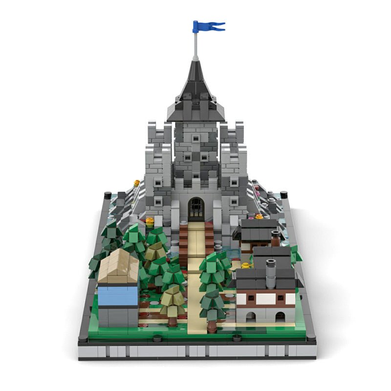 MOC Microscale Castle Village Diorama - LesDiyLesDiy