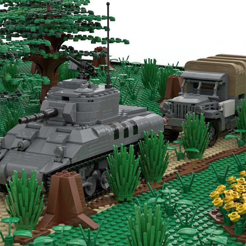 MOC Militär Szene - Waldmarsch - LesDiyLesDiy