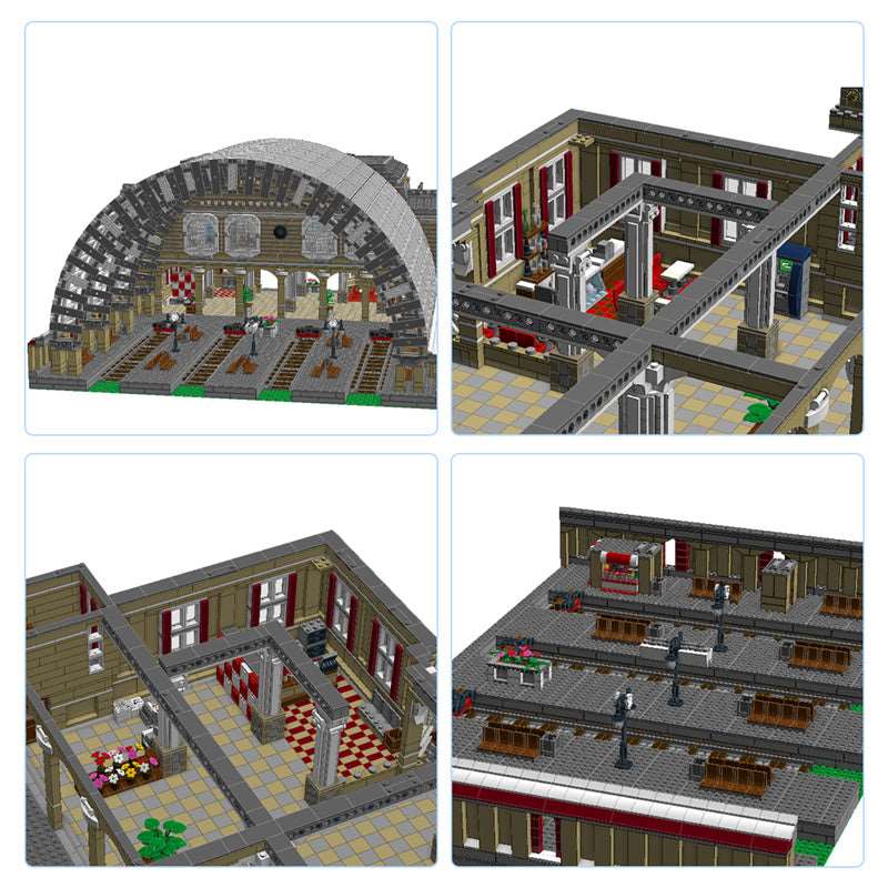 MOC Modular Bahnhof Klemmbausteine - LesDiyLesDiy