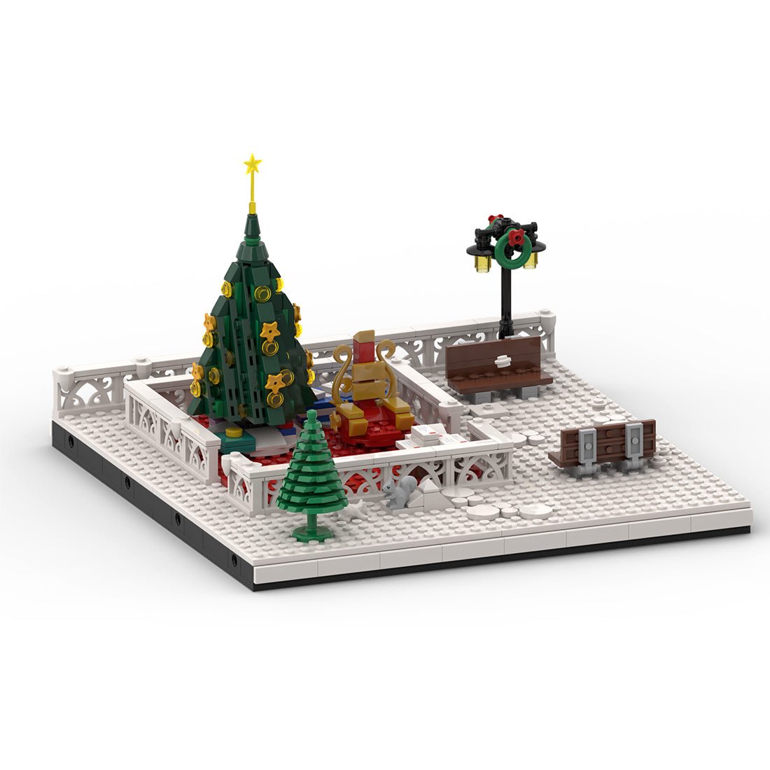 MOC Winter Village Large Christmas Square Klemmbausteine - LesDiyLesDiy