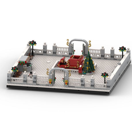 MOC Winter Village Large Christmas Square Klemmbausteine - LesDiyLesDiy