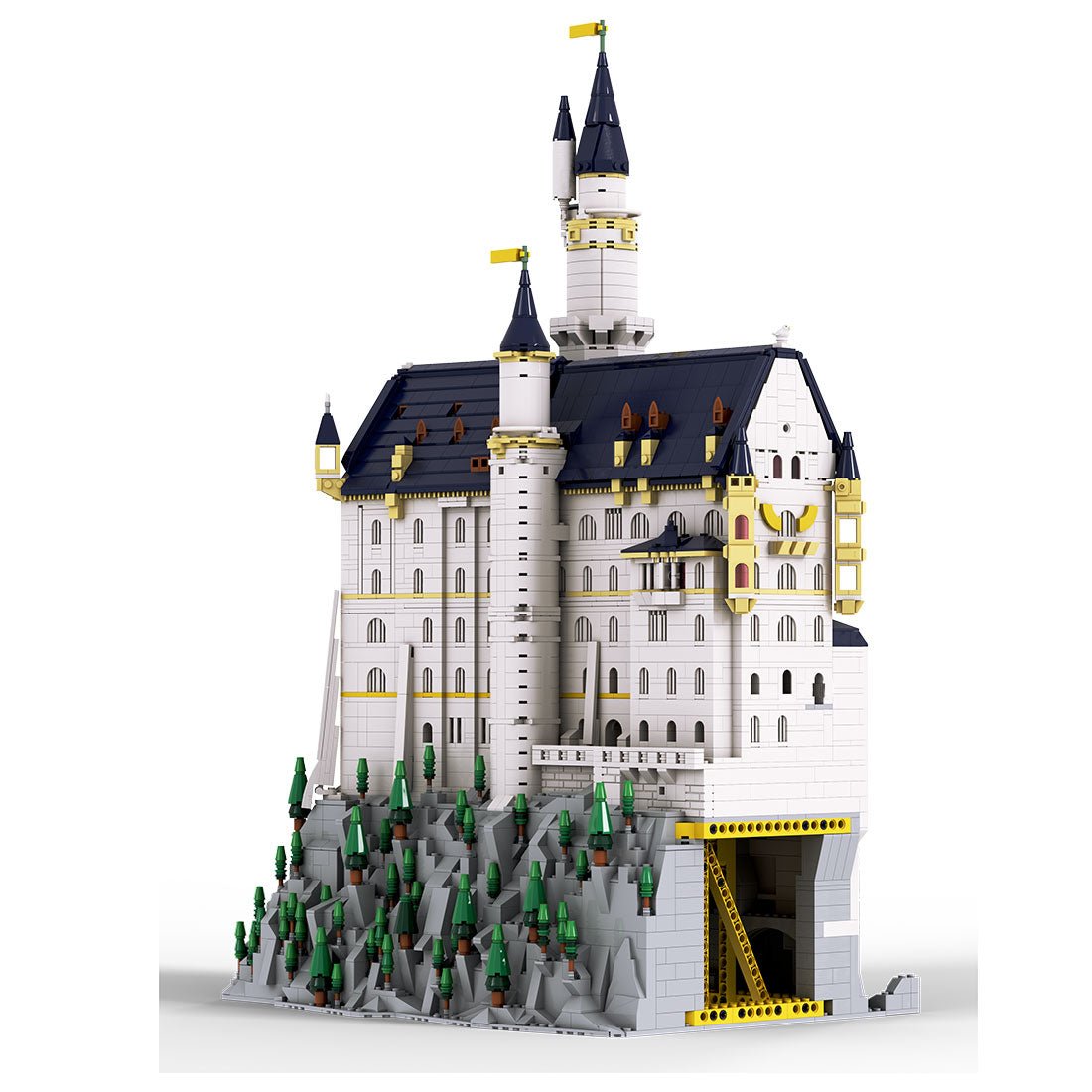 Mocsage Deutsches Schloss Neuschwanstein im Maßstab 1:350 Klemmbausteine - LesDiyLesDiy