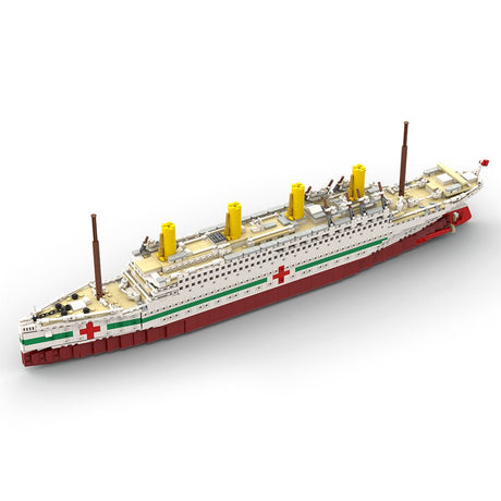 Modernes medizinisches Schiff der HMHS Britannic im Maßstab 1 - 400 Klemmbausteine - LesDiyLesDiy