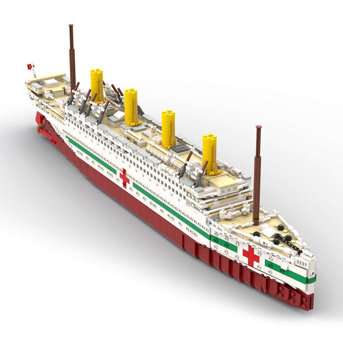 Modernes medizinisches Schiff der HMHS Britannic im Maßstab 1 - 400 Klemmbausteine - LesDiyLesDiy