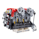 RB DOHC Parallel Twin - Turbo Four - Valve Inline Six - Cylinder MOC Engine Model Klemmbausteine - LesDiyLesDiy