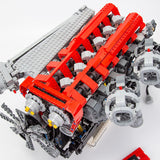 RB DOHC Parallel Twin - Turbo Four - Valve Inline Six - Cylinder MOC Engine Model Klemmbausteine - LesDiyLesDiy