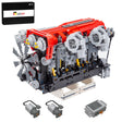 RB DOHC Parallel Twin - Turbo Four - Valve Inline Six - Cylinder MOC Engine Model Klemmbausteine - LesDiyLesDiy