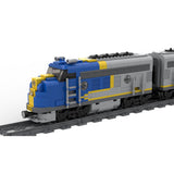 Santa Fe Super Chief Blue Locomotive Train Klemmbausteine - LesDiyLesDiy