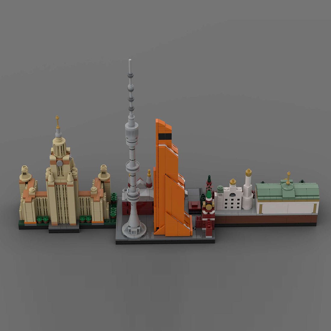 Skyline von Moskau im Maßstab 1/2000 Klemmbausteine - LesDiyLesDiy