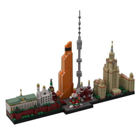 Skyline von Moskau im Maßstab 1/2000 Klemmbausteine - LesDiyLesDiy