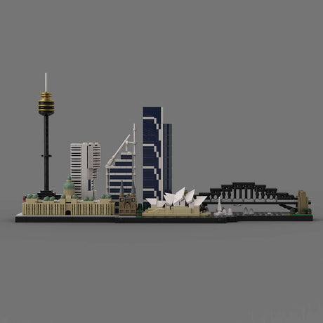 Skyline von Sydney im Maßstab 1/2000 Klemmbausteine - LesDiyLesDiy