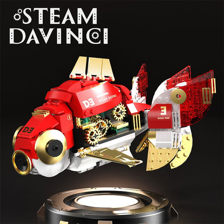 Steam Serie Steampunk Goldfisch Klemmbausteine - LesDiyLesDiy