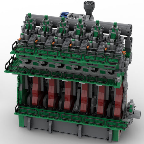 Zweitakt - Hubkolben - Dieselmotor - Schiffsmotor Klemmbausteine - LesDiyLesDiy